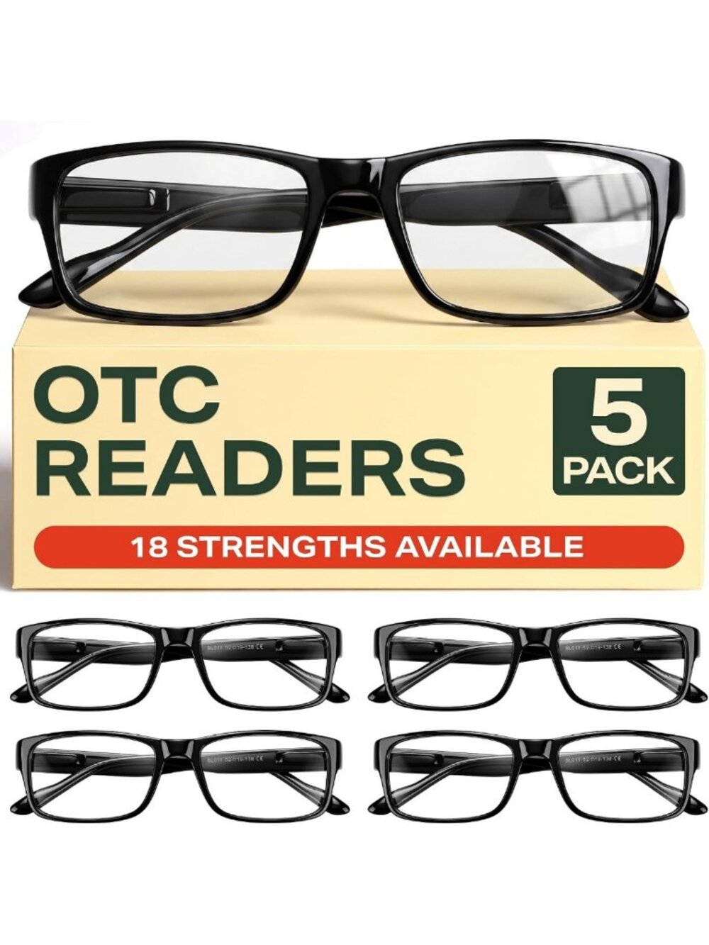 3.5x Professional Reading Glasses - Blue Light Blocking Computer Readers - Value